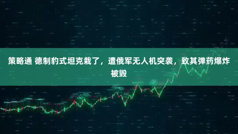 策略通 德制豹式坦克栽了，遭俄军无人机突袭，致其弹药爆炸被毁